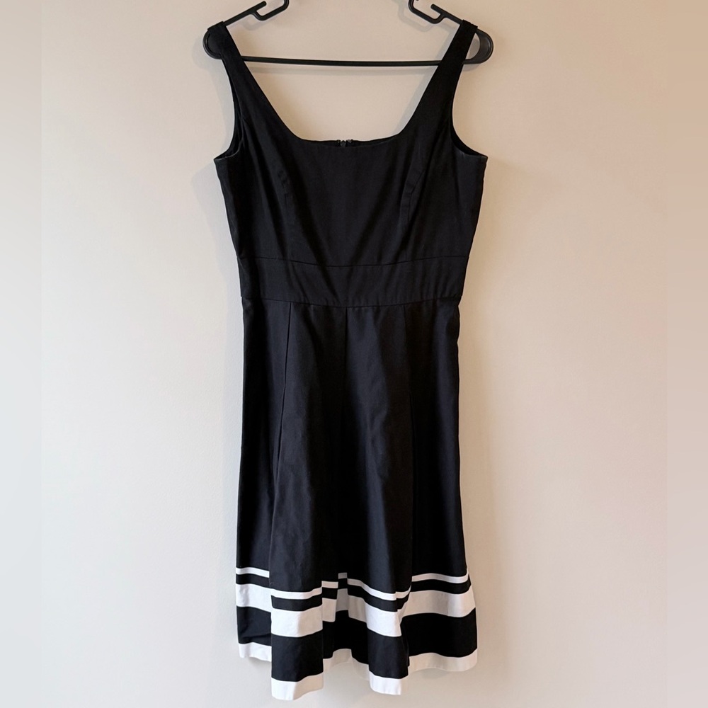 Lauren Ralph Lauren Elegant Black and White Midi Dress